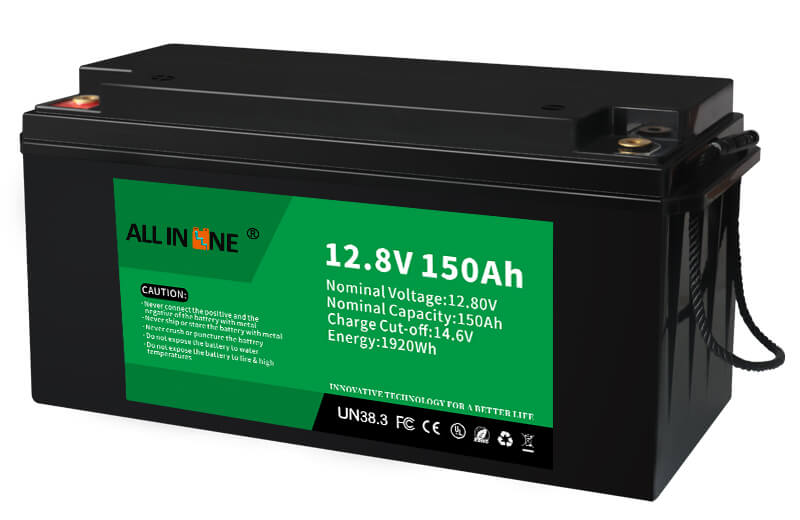 12 8V 150Ah Safety Long Life LFP Battery Pack For RV Caravan UPS Golf