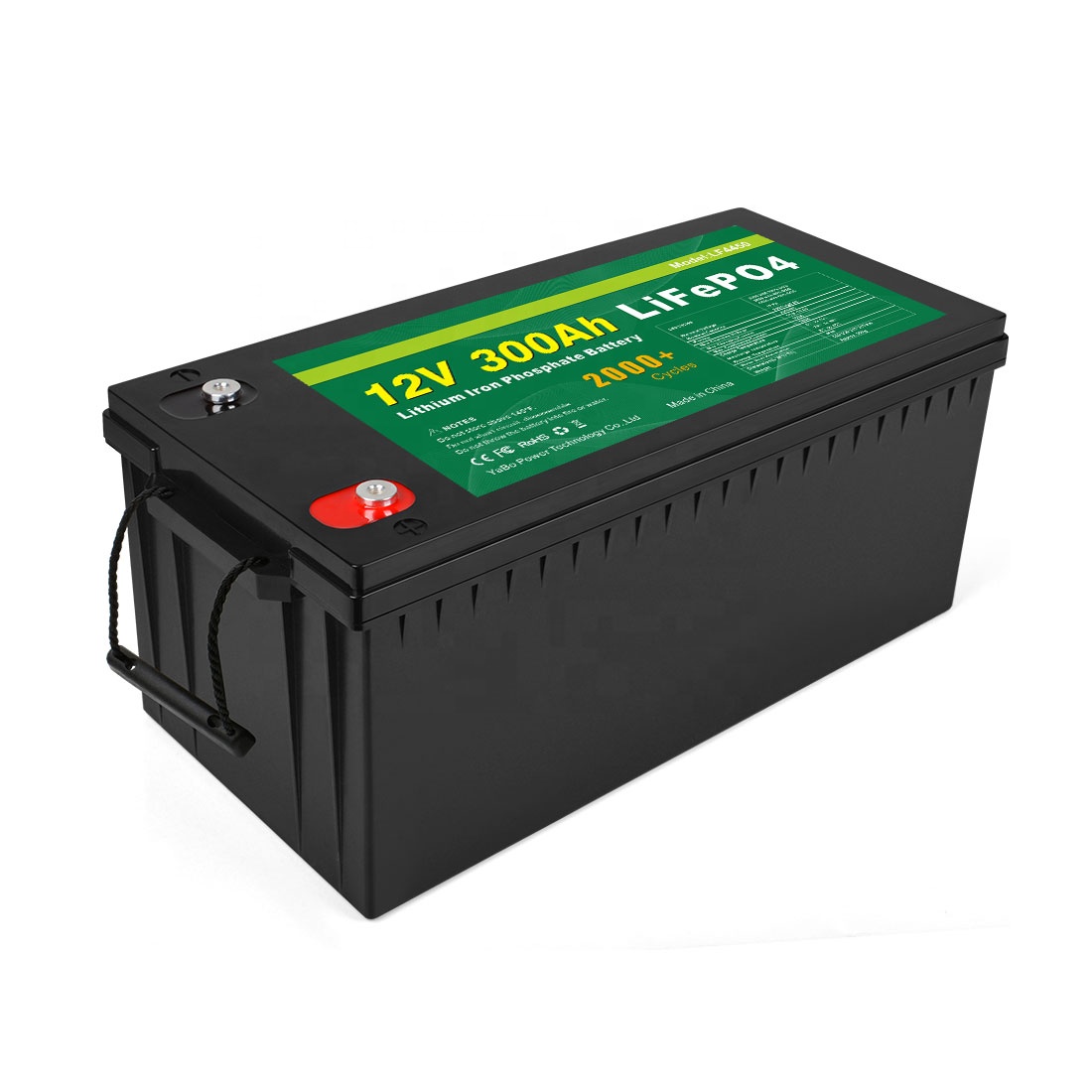 LiFePO4 Lithium Battery 12V 300AH Deep Cycle Lithium Battery for