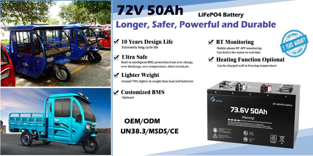 Batterie 18650 72v 100Ah pour moto électrique - Ainbattery.com